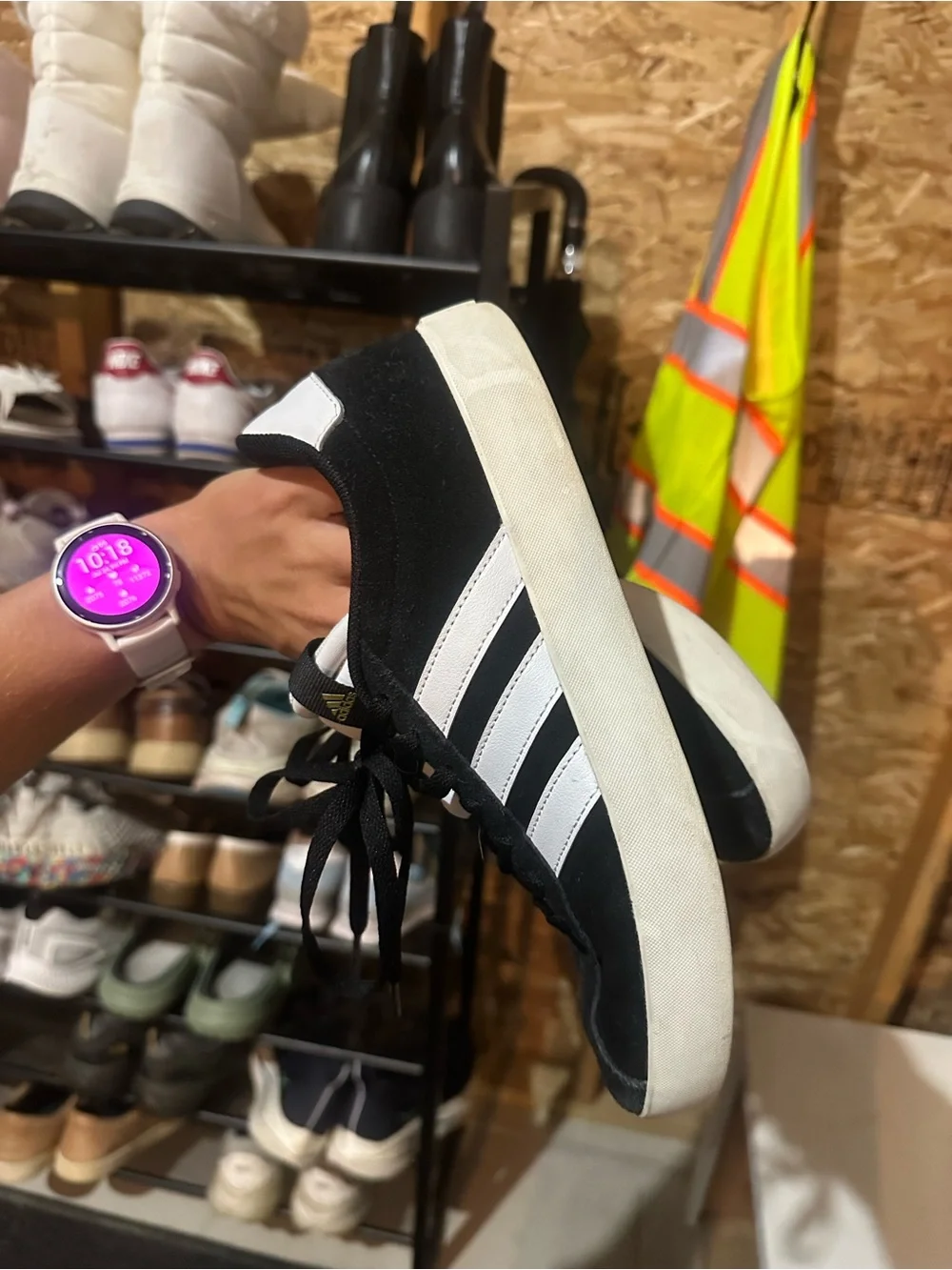 Women’s black adidas sneakers